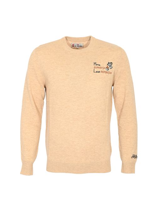 Maglione Heron More Espresso Less Depresso in lana Mc2 Saint Barth | HER002403503I